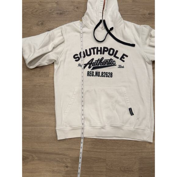 Vintage Y2K Southpole Adult L White Hoodie Sweatshirt Men’s Hip-Hop Spellout - Picture 7 of 8
